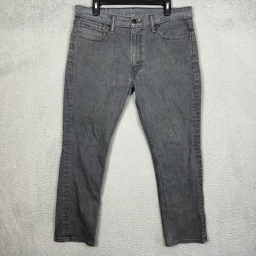 Levis 511 Jeans Mens 36X29 Slim Fit Grey Straight Leg 5-Pocket Stretch Denim